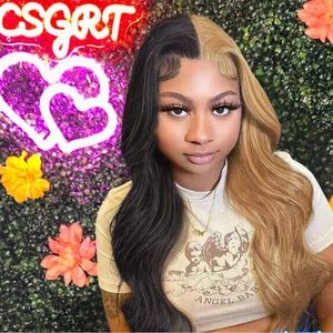 ✨SOLD✨ 18in Half Blonde Half Black Lace Front Wig